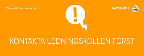 Illustration med texten Ring Ledningskollen först