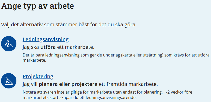 Välj ärendetyp