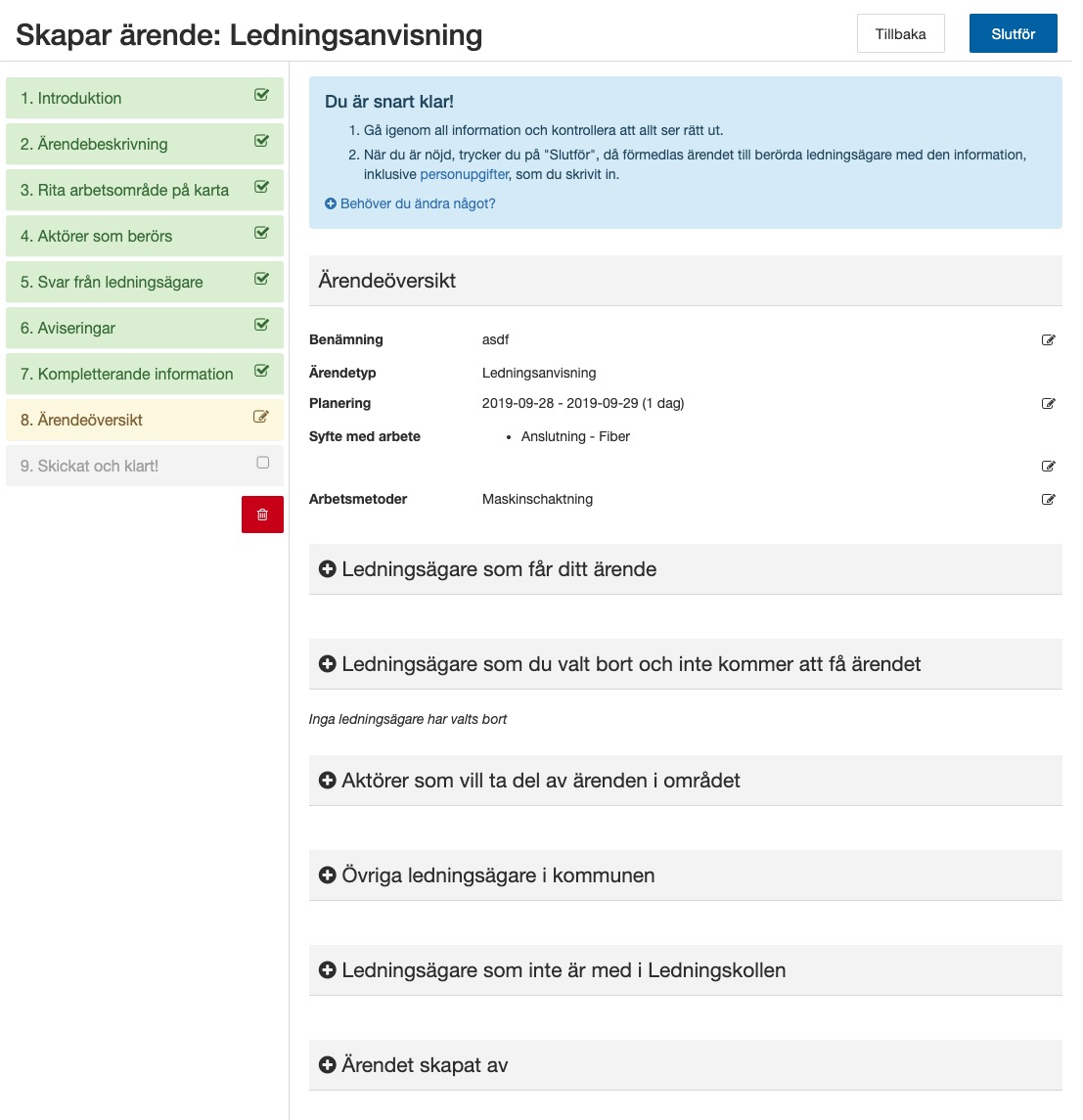 Här kan du byta ut information om något är felaktigt.
