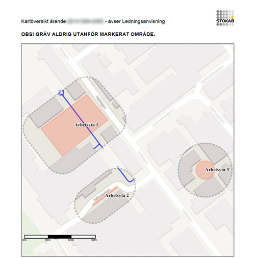 Bild med karta och ledningar