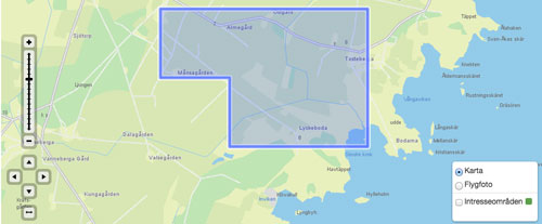 Intresseområde i form av kilometerrutor